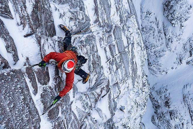 An Teallach's Hardest Winter Route Repeated