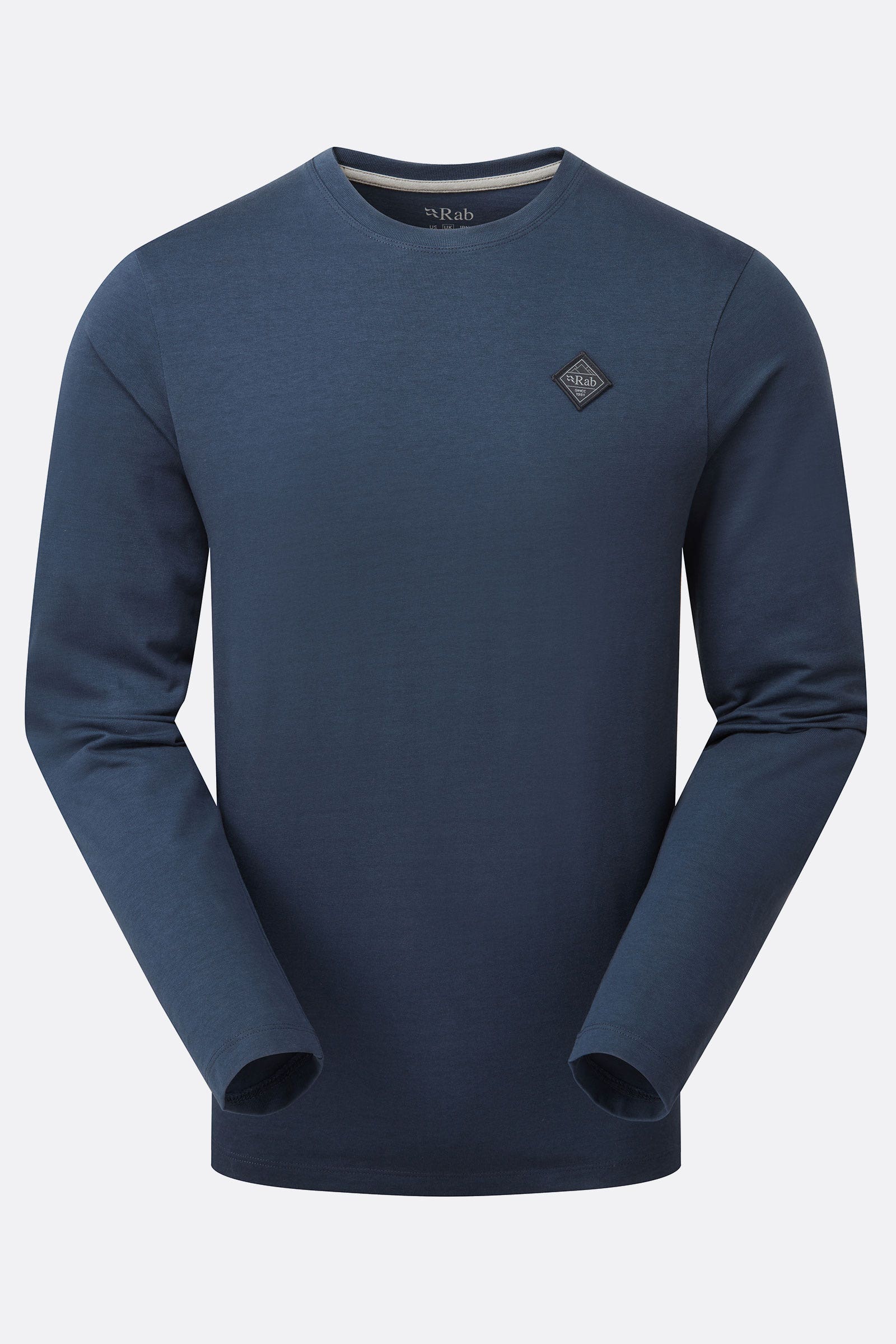 RAB Men s Basecamp Logo Badge LS Tee Tempest Blue M