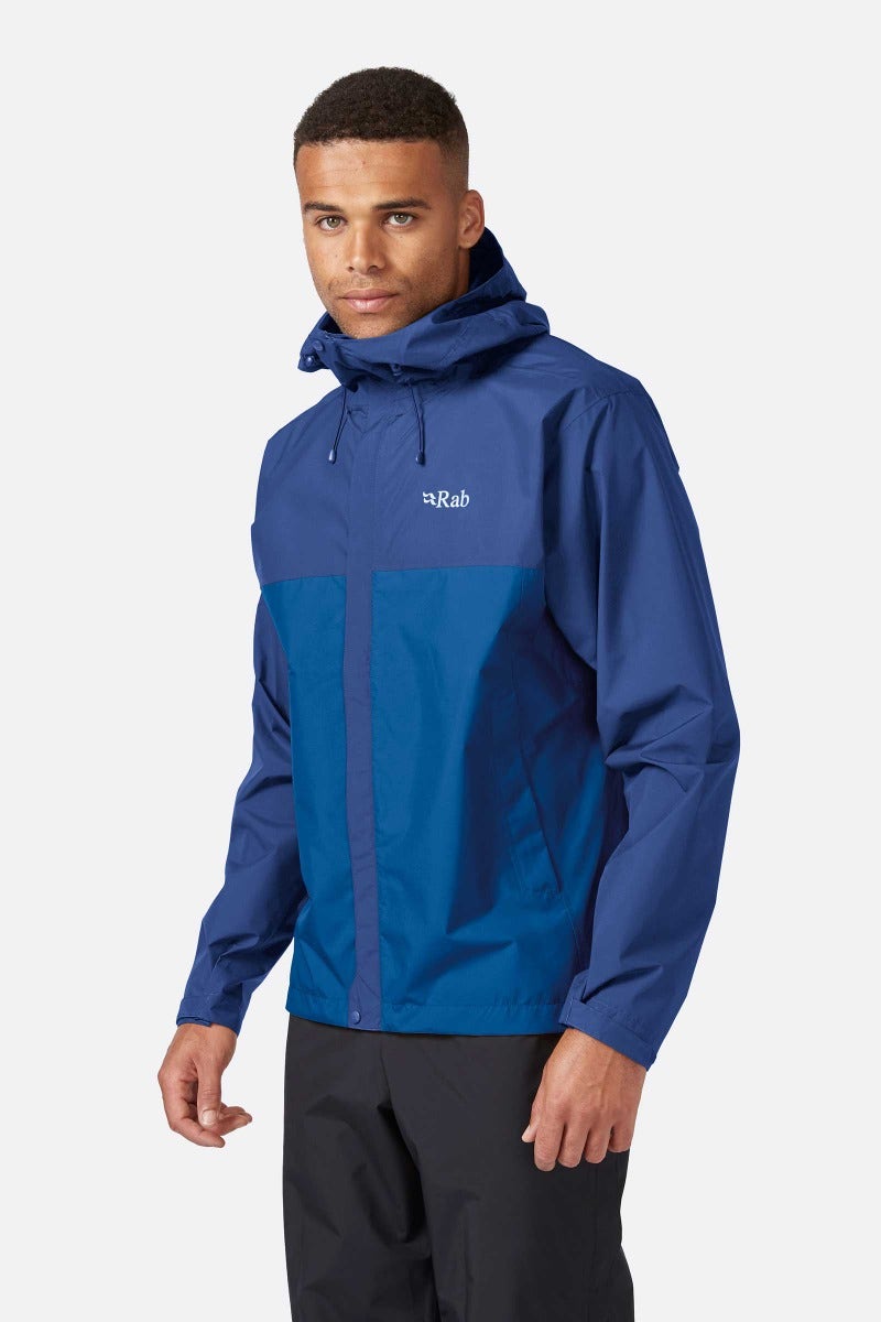 Men's Downpour Eco Waterproof Jacket Nightfall Blue/Ascent Blue