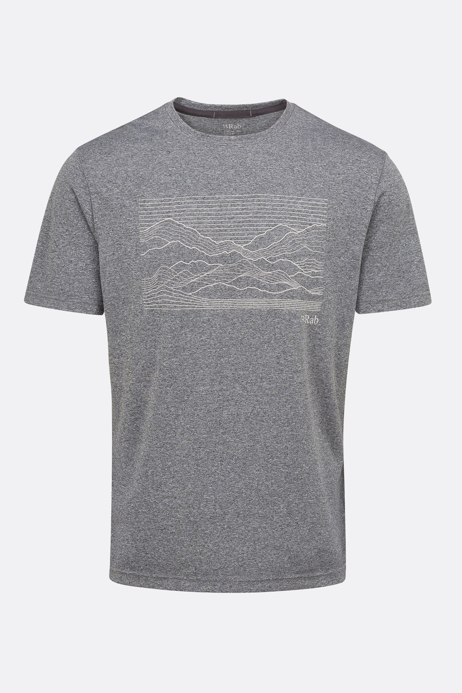 RAB Men s Mantle Outline Tee Beluga Marl M