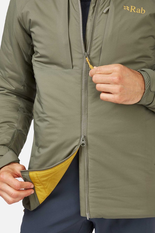 Men's Xenair Alpine Insulated Jacket Zip Detail