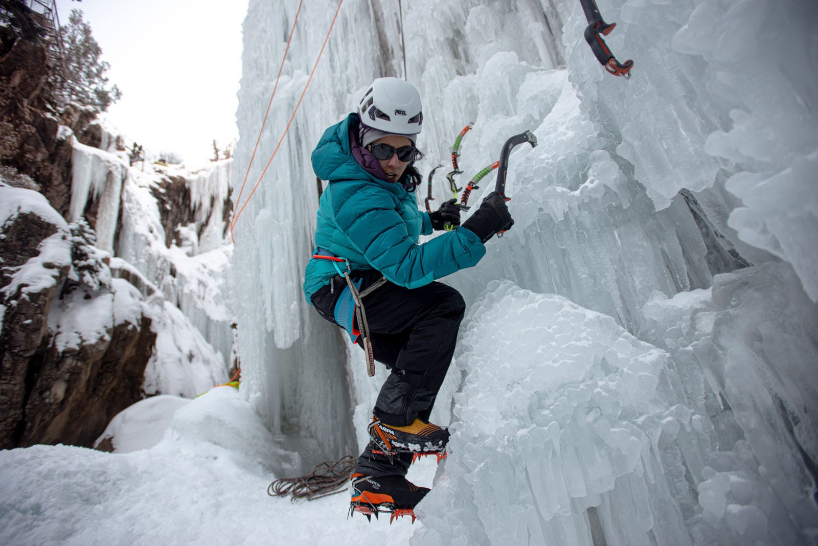 Ice Climber. Ice Climber Bear. Fairbanks Ice Festival Alaska. Russian Highline & Climbing Festival.