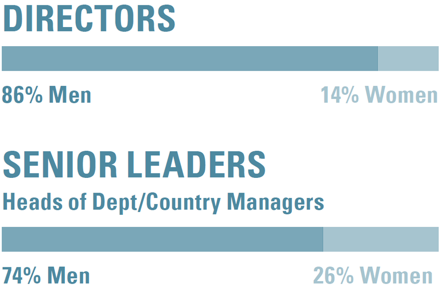 Infographic of gender breakdown of Directors