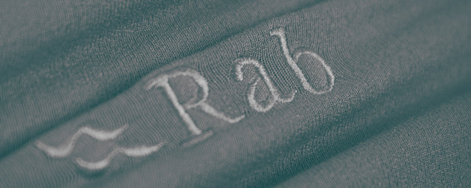 Closeup of Rab midlayer fabric
