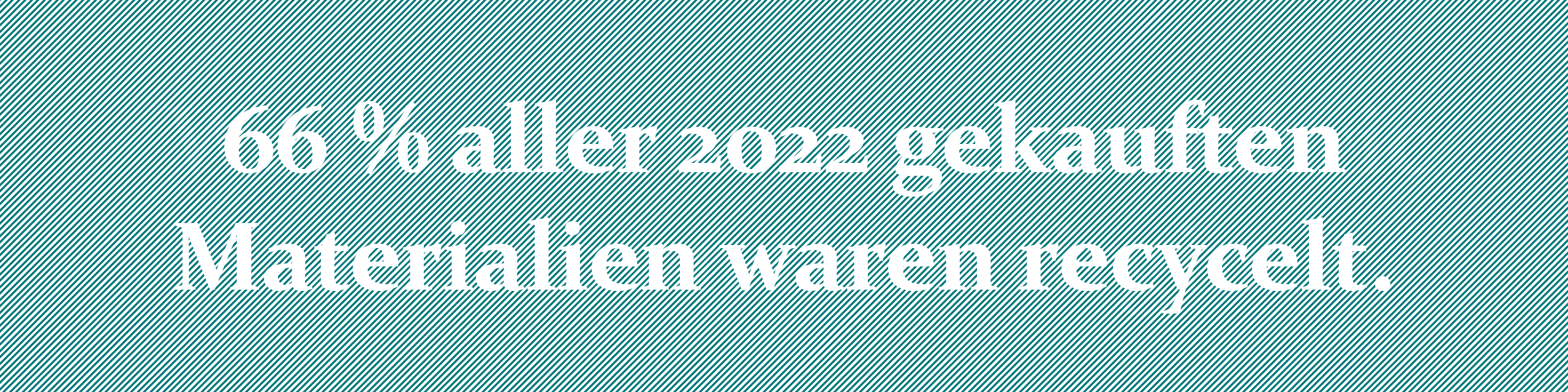 66% of all fabric we purchased was recycled in 2022.